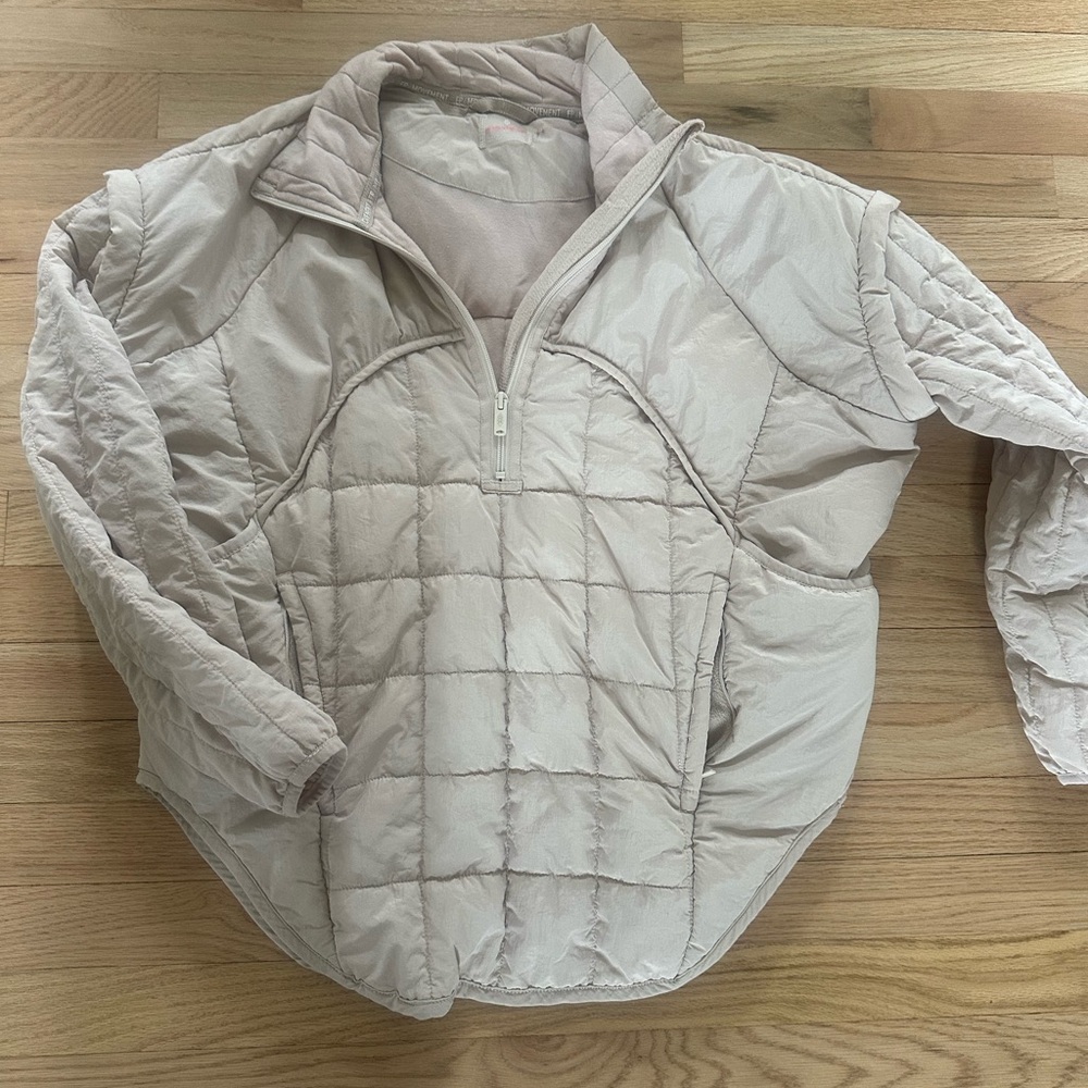 Free People Priscilla Pullover Jacket in Light Beige
